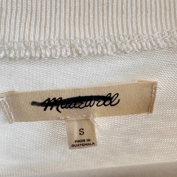 Madewell women's Short Sleeve Cream Tee - Picture 9 of 9